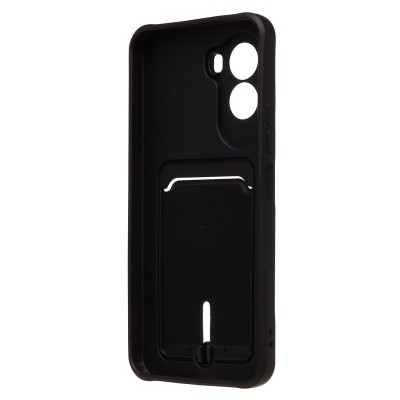Чехол-накладка с картхолдером для Xiaomi Poco M7 4G (Черный) SC304