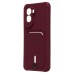 Чехол-накладка с картхолдером для Xiaomi Poco M7 4G (Бордовый) SC304