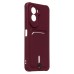 Чехол-накладка с картхолдером для Xiaomi Poco M7 4G (Бордовый) SC304