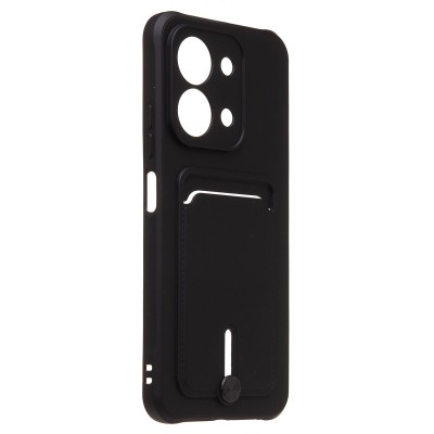 Чехол-накладка с картхолдером для Xiaomi Redmi 15C (Черный) SC304