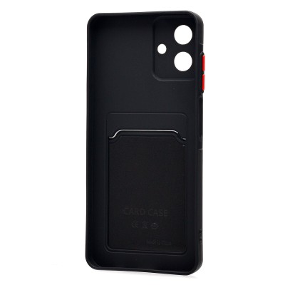 Чехол-накладка с картхолдером для Samsung A075F Galaxy A07 4G (Черный) SC337