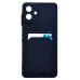 Чехол-накладка с картхолдером для Samsung A075F Galaxy A07 4G (Темно-синий) SC337