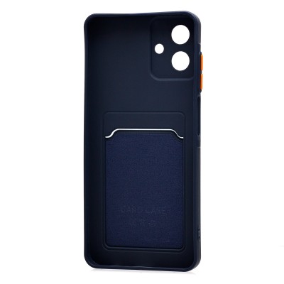 Чехол-накладка с картхолдером для Samsung A075F Galaxy A07 4G (Темно-синий) SC337