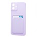 Чехол-накладка с картхолдером для Samsung A075F Galaxy A07 4G (Светло-фиолетовый) SC337