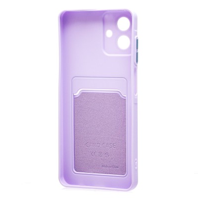 Чехол-накладка с картхолдером для Samsung A075F Galaxy A07 4G (Светло-фиолетовый) SC337
