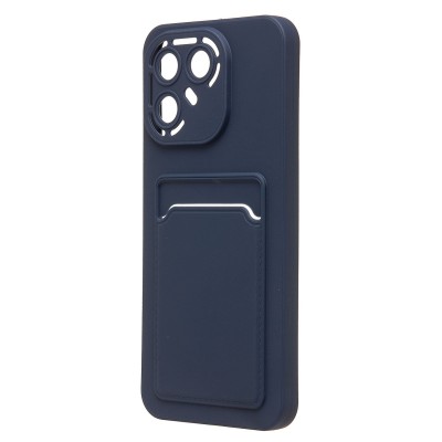Чехол-накладка с картхолдером для Tecno Pova 7 Pro 5G (Темно-синий) SC337