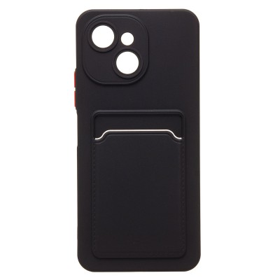 Чехол-накладка с картхолдером для Tecno Spark 40C (Черный) SC337