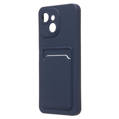 Чехол-накладка с картхолдером для Tecno Spark 40C (Темно-синий) SC337