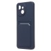 Чехол-накладка с картхолдером для Tecno Spark 40C (Темно-синий) SC337