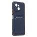 Чехол-накладка с картхолдером для Tecno Spark 40C (Темно-синий) SC337