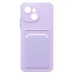 Чехол-накладка с картхолдером для Tecno Spark 40C (Светло-фиолетовый) SC337
