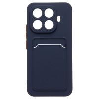 Чехол-накладка с картхолдером для Xiaomi 15T Pro (Темно-синий) SC337