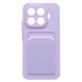 Чехол-накладка с картхолдером для Xiaomi 15T Pro (Светло-фиолетовый) SC337