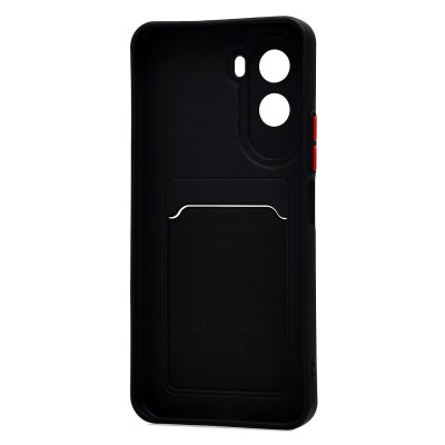 Чехол-накладка с картхолдером для Xiaomi Poco M7 4G (Черный) SC337
