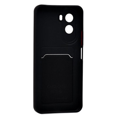 Чехол-накладка с картхолдером для Xiaomi Poco M7 4G (Черный) SC337