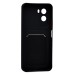 Чехол-накладка с картхолдером для Xiaomi Poco M7 4G (Черный) SC337