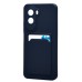 Чехол-накладка с картхолдером для Xiaomi Poco M7 4G (Темно-синий) SC337