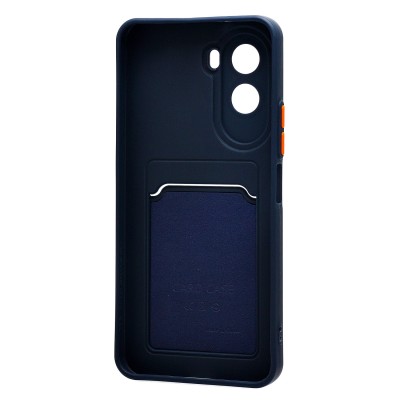 Чехол-накладка с картхолдером для Xiaomi Poco M7 4G (Темно-синий) SC337