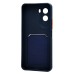 Чехол-накладка с картхолдером для Xiaomi Poco M7 4G (Темно-синий) SC337