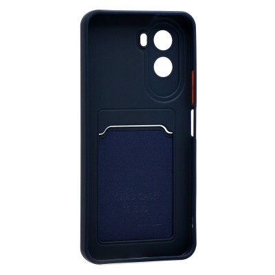 Чехол-накладка с картхолдером для Xiaomi Poco M7 4G (Темно-синий) SC337
