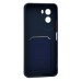 Чехол-накладка с картхолдером для Xiaomi Poco M7 4G (Темно-синий) SC337