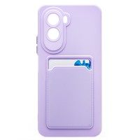 Чехол-накладка с картхолдером для Xiaomi Poco M7 4G (Светло-фиолетовый) SC337