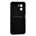 Чехол-накладка с картхолдером для Xiaomi Poco M7 Plus (Черный) SC337