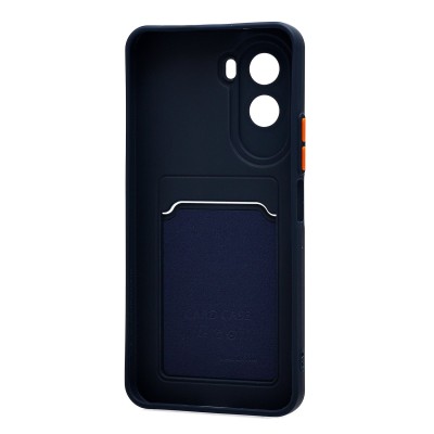 Чехол-накладка с картхолдером для Xiaomi Poco M7 Plus (Темно-синий) SC337