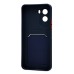 Чехол-накладка с картхолдером для Xiaomi Poco M7 Plus (Темно-синий) SC337