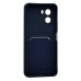 Чехол-накладка с картхолдером для Xiaomi Poco M7 Plus (Темно-синий) SC337