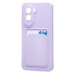 Чехол-накладка с картхолдером для Xiaomi Poco M7 Plus (Светло-фиолетовый) SC337