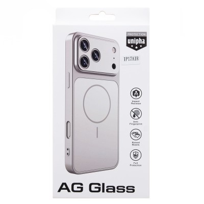 Чехол-накладка для Apple iPhone 17 Air (Серебристый) SM090 AG-Glass