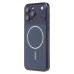 Чехол-накладка для Apple iPhone 15 Pro Max (Темно-синий) SM091 AG-Glass SafeMag