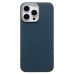 Чехол-накладка для Apple iPhone 16 Pro Max (Темно-синий) Cellis SM009 POSH KEVLAR