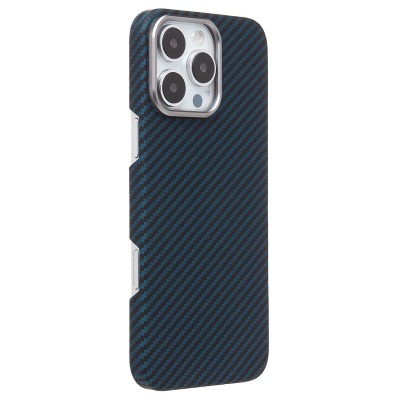 Чехол-накладка для Apple iPhone 16 Pro Max (Темно-синий) Cellis SM009 POSH KEVLAR