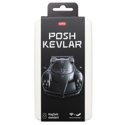 Чехол-накладка для Apple iPhone 17 (Черный) Cellis SM009 POSH KEVLAR