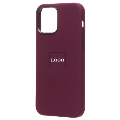 Чехол-накладка с анимацией для Apple iPhone 12 Pro Max (Сливовый) ORG Silicone Case SafeMag