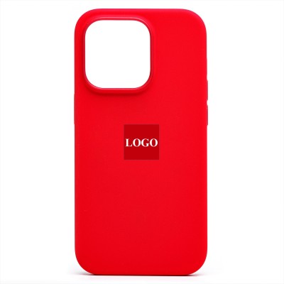 Чехол-накладка с анимацией для Apple iPhone 14 Pro (Насыщенный красный) ORG Silicone Case SafeMag