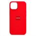 Чехол-накладка с анимацией для Apple iPhone 14 (Насыщенный красный) ORG Silicone Case SafeMag