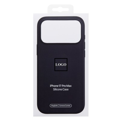 Чехол-накладка с анимацией для Apple iPhone 17 Pro Max (Черный) ORG Silicone Case