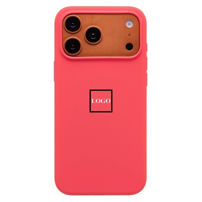 Чехол-накладка с анимацией для Apple iPhone 17 Pro Max (Ярко-розовый) ORG Silicone Case