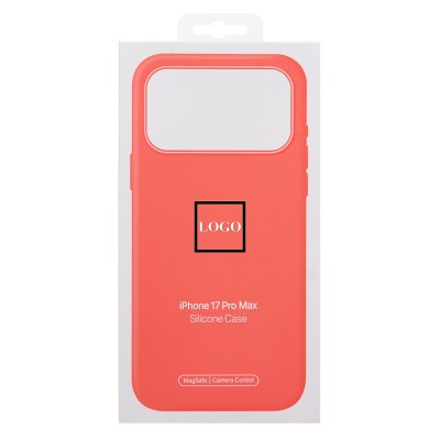 Чехол-накладка с анимацией для Apple iPhone 17 Pro Max (Ярко-розовый) ORG Silicone Case