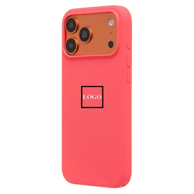 Чехол-накладка с анимацией для Apple iPhone 17 Pro Max (Ярко-розовый) ORG Silicone Case