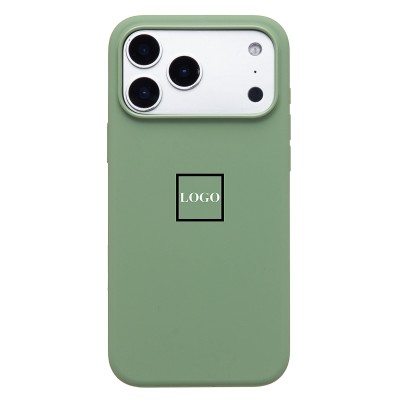 Чехол-накладка с анимацией для Apple iPhone 17 Pro Max (Светлый мох) ORG Silicone Case