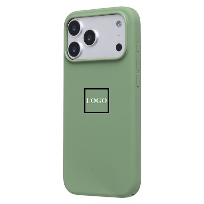 Чехол-накладка с анимацией для Apple iPhone 17 Pro Max (Светлый мох) ORG Silicone Case