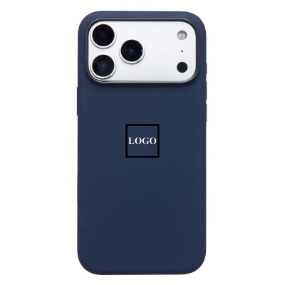 Чехол-накладка с анимацией для Apple iPhone 17 Pro Max (Полуночный синий) ORG Silicone Case