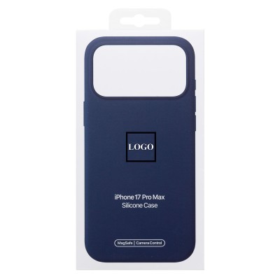 Чехол-накладка с анимацией для Apple iPhone 17 Pro Max (Полуночный синий) ORG Silicone Case