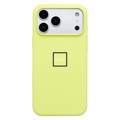 Чехол-накладка с анимацией для Apple iPhone 17 Pro Max (Неоновый желтый) ORG Silicone Case