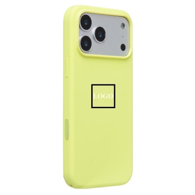 Чехол-накладка с анимацией для Apple iPhone 17 Pro Max (Неоновый желтый) ORG Silicone Case