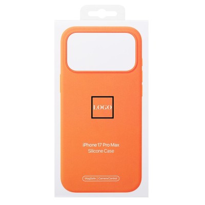 Чехол-накладка с анимацией для Apple iPhone 17 Pro Max (Оранжевый) ORG Silicone Case